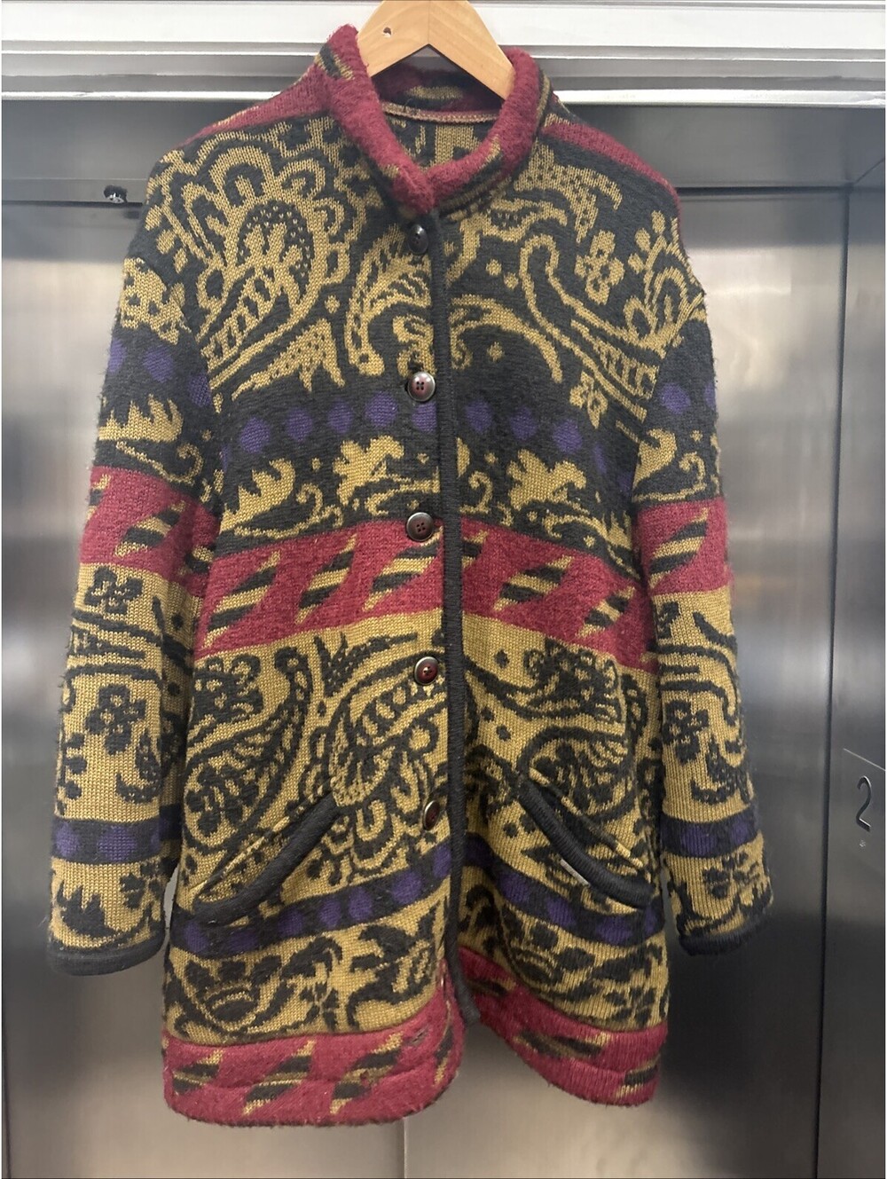 Vintage 90s Geiger Button Up Coat